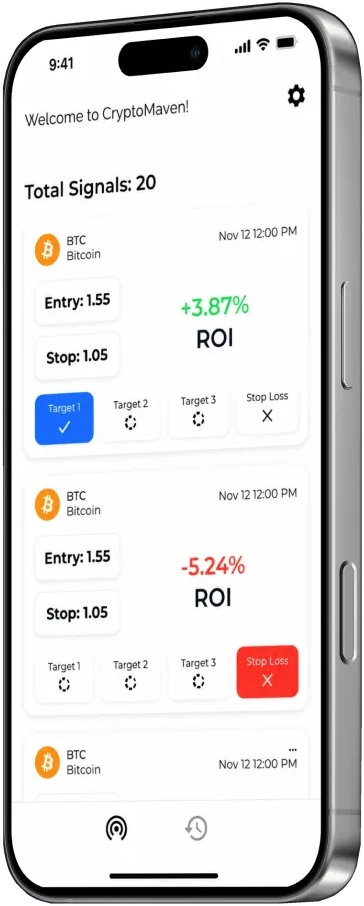 CryptoMaven app screen