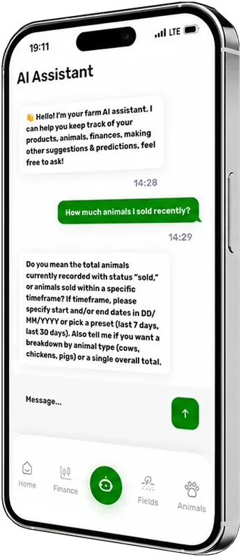 FincaFlow app screen