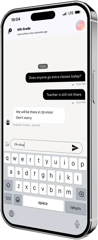 Parentr app screen