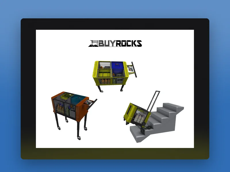 BuyRocks: IoT tablet app controlling a motorised shopping trolley over industrial protocols