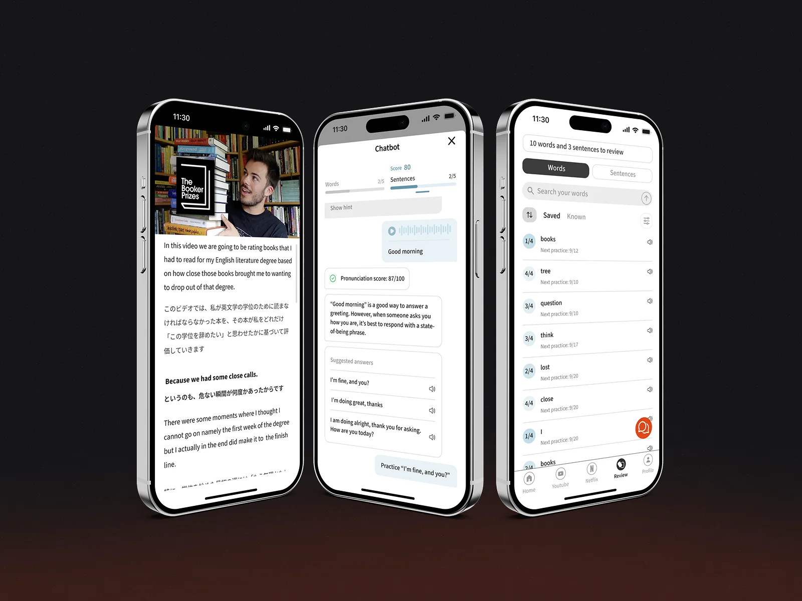 Jolii app screens