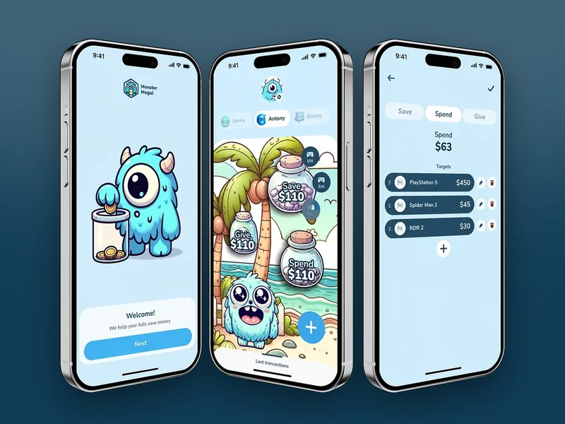 Monster Mogul: Kids money management app with parent controls