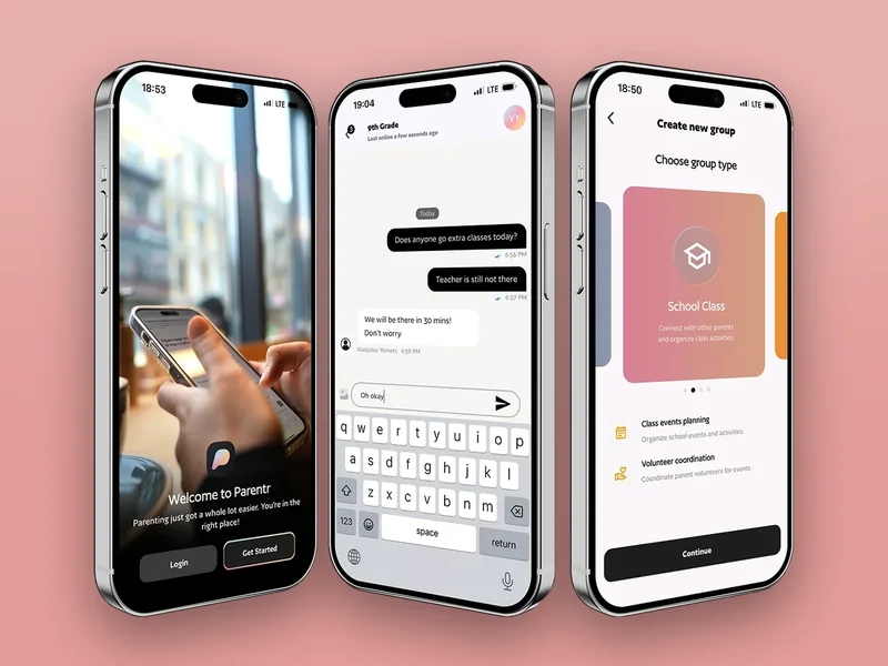 Parentr: Family and school group planning app with shared calendar, signups and chat