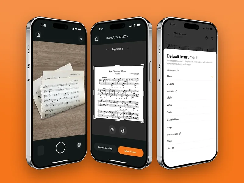 Rhythm Reader: Sheet music scanner app that turns a photo of a score into playback