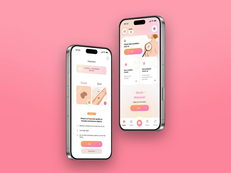 SkinAI+: AI skin check app with image analysis and a 3D body model